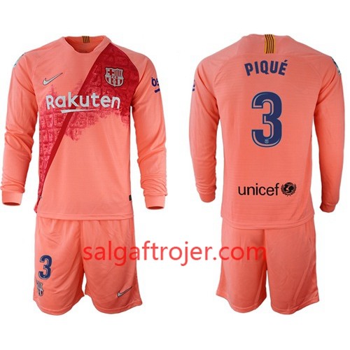 FC Barcelona Fodboldtrøjer Pique 3 Børn 3. sæt 2018/19 Langærmet FC Barcelona Fodboldtrøjer Pique 3 Børn 3. sæt 2018/19 Langærmet